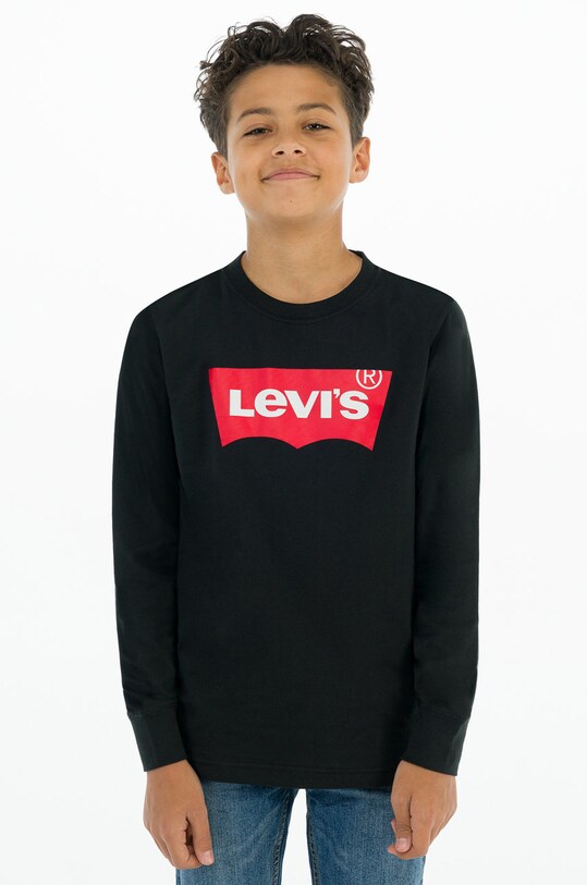 Дитячий лонгслів Levi's 8E8646.NOS.B чорний