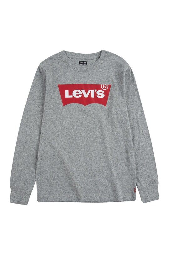 Дитячий лонгслів Levi's бавовна сірий 6E8646.NOS.B