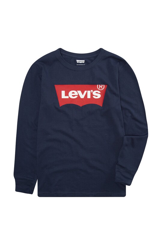 Levi's Longsleeve dziecięcy nadruk granatowy 6E8646.NOS.B