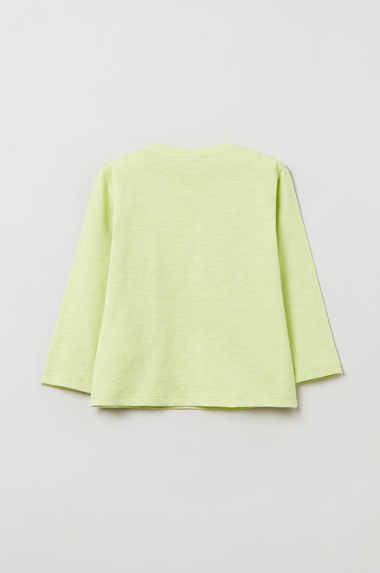 Dětské bavlněné tričko s dlouhým rukávem OVS 1434114.BOY.9.36MONTHS. zelená AA00