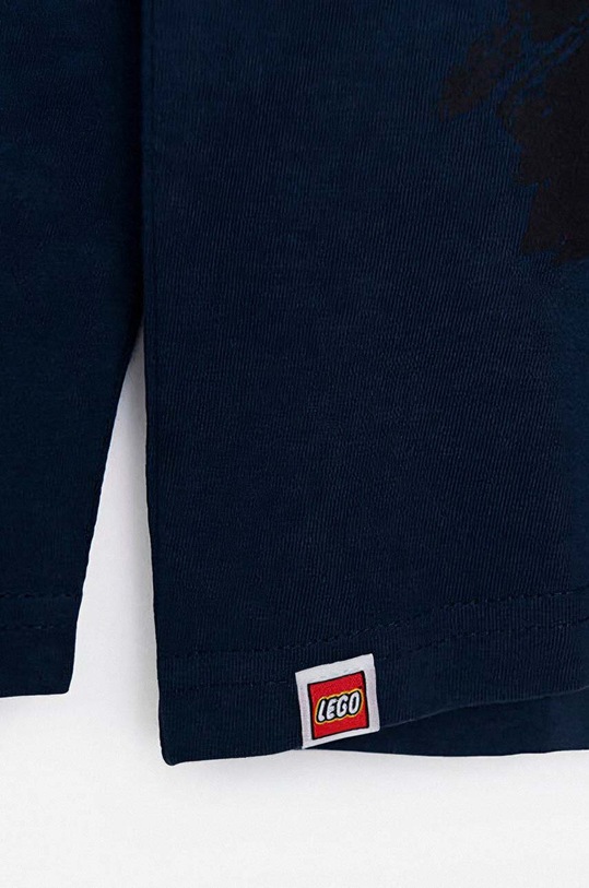 Lego longsleeve bawełniany dziecięcy granatowy 12010726