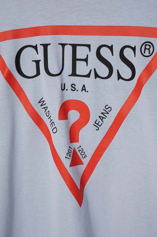 Хлопковый детский лонгслив Guess L84I29.K8HM0.PPYH голубой AA00