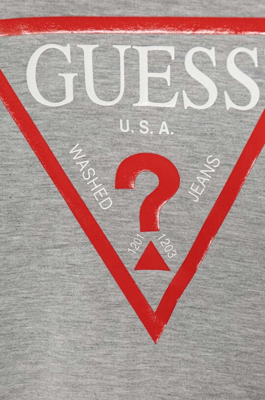 Chlapec Detská bavlnená košeľa s dlhým rukávom Guess L84I29.K8HM0.9BYH sivá