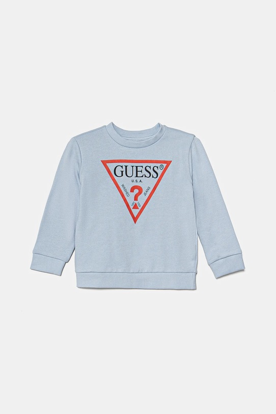 Guess bluza bawełniana dziecięca nadruk niebieski N73Q10.KAUG0.PPYA