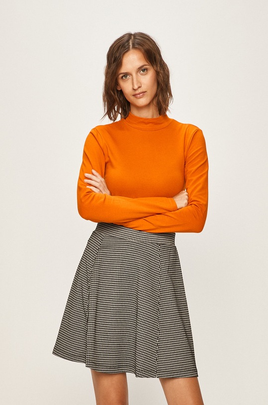 Jacqueline de Yong - Tričko s dlhým rukávom s elastanom oranžová 15165633