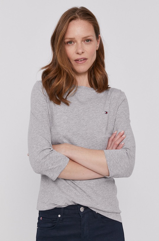 Halenka Tommy Hilfiger kulatý šedá WW0WW24968.NOS