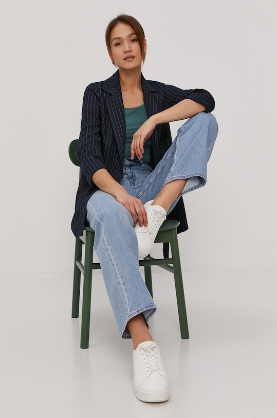 Vero Moda - Longsleeve z elastanem zielony 10228809