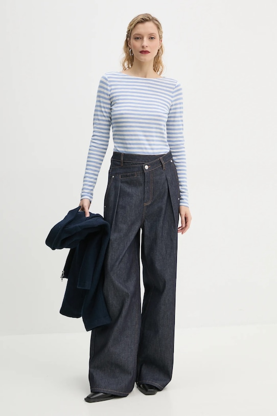 Marc O'Polo tričko s dlouhým rukávem M00219652597 modrá AA00