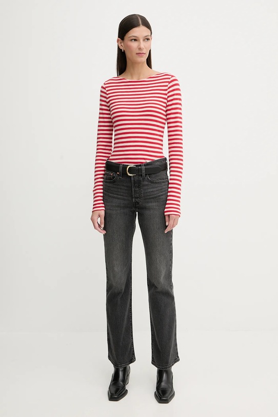 Marc O'Polo longsleeve M00219652597 czerwony AA00