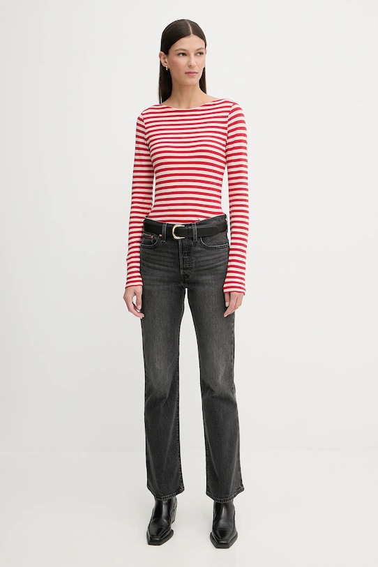 Marc O'Polo longsleeve M00219652597 czerwony AA00