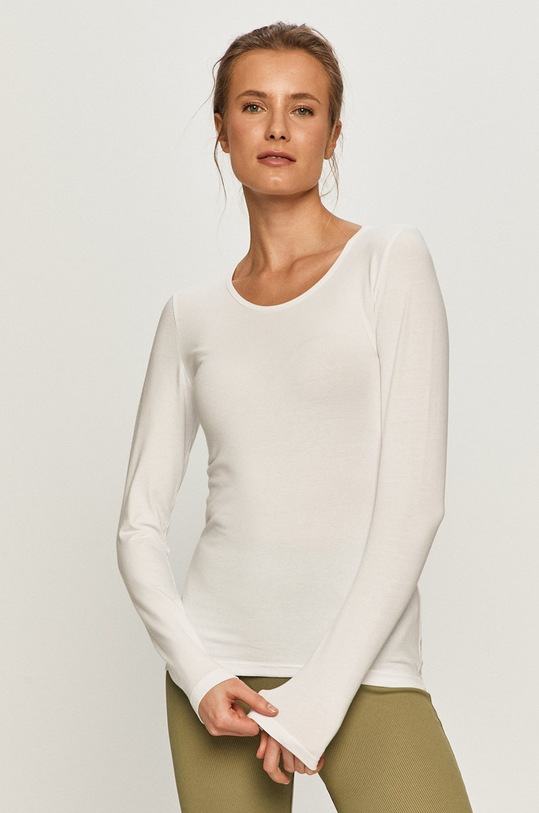 Only - Longsleeve z elastanem biały 15204712