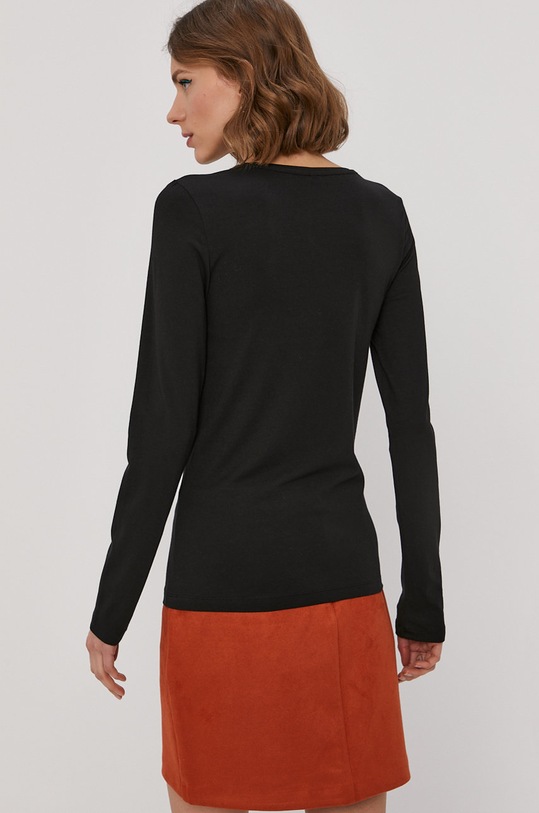 Oblečenie Tričko s dlhým rukávom Pieces 17084155 čierna