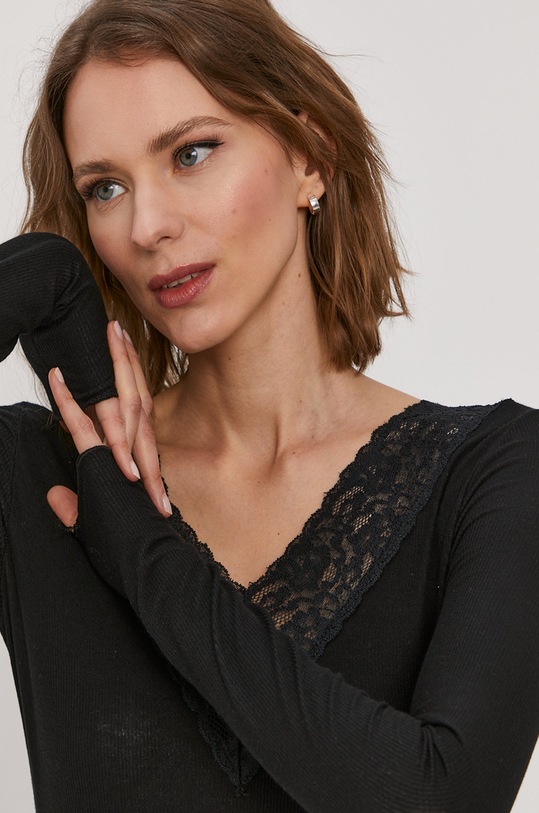 Pieces Bluzka czarny 17095374