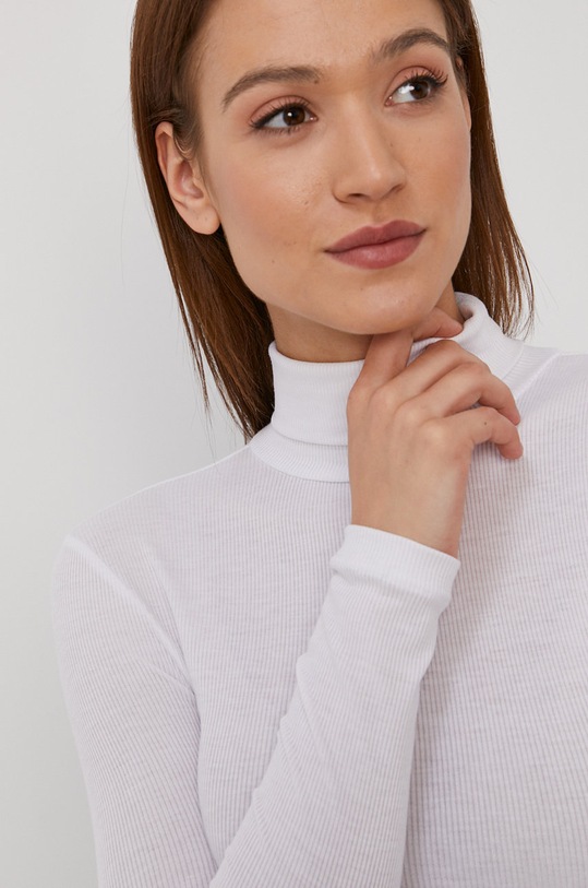 Tričko s dlhým rukávom Pieces biela 17110549