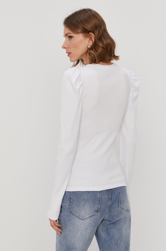 Oblečenie Tričko s dlhým rukávom Pieces 17111987 biela