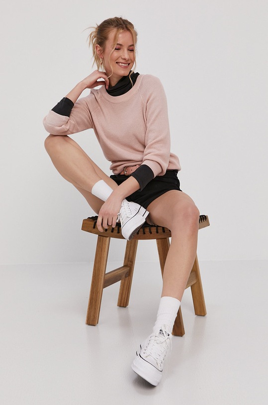 Svetr Vero Moda kulatý růžová 10242990