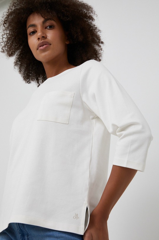 Marc O'Polo Longsleeve bawełniany beżowy M01206552357