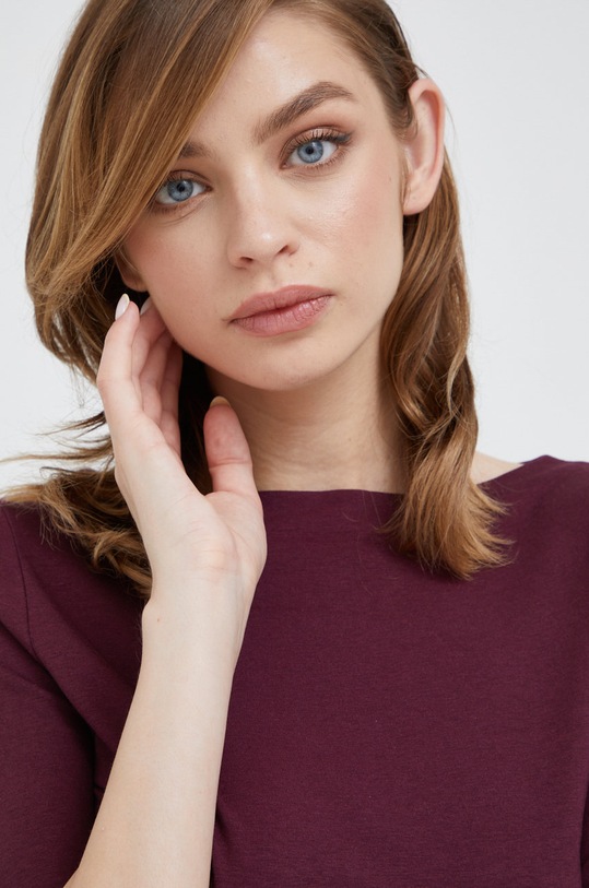 Majica dugih rukava Vero Moda bordo 10274133.Winetastin