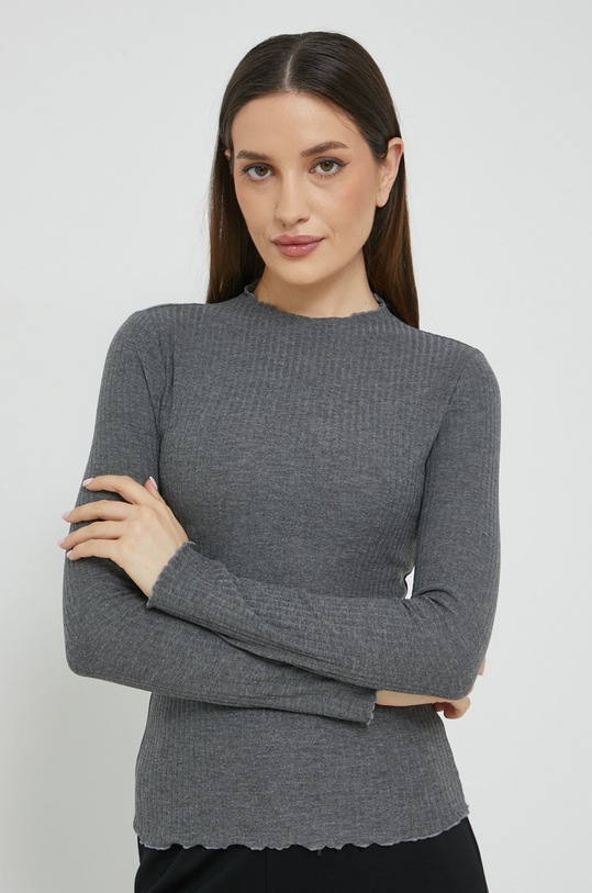 Only longsleeve z elastanem szary 15180040.DarkGreyMe