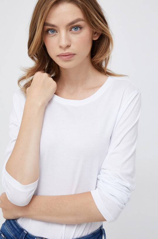 Бавовняний лонгслів Armani Exchange білий 8NYT95.YJ16Z.NOS