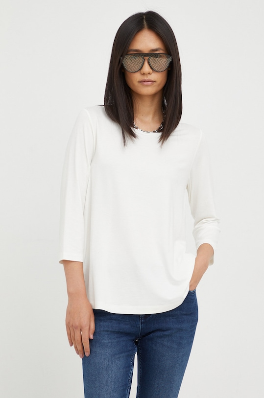 Marc O'Polo longsleeve z elastanem beżowy M07205252433