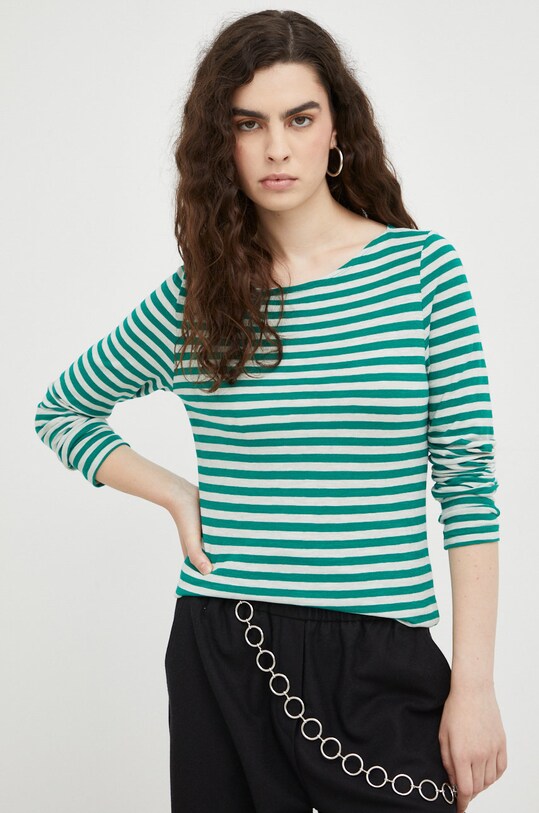 Marc O'Polo longsleeve din bumbac verde M09219652597