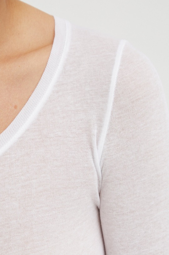 American Vintage pamut hosszúujjú fehér MAS04