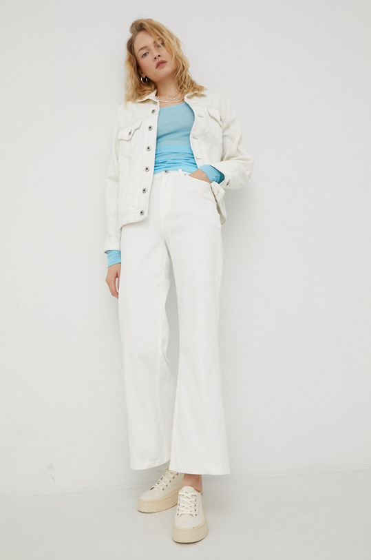 American Vintage longsleeve din bumbac MAS04 albastru AA00