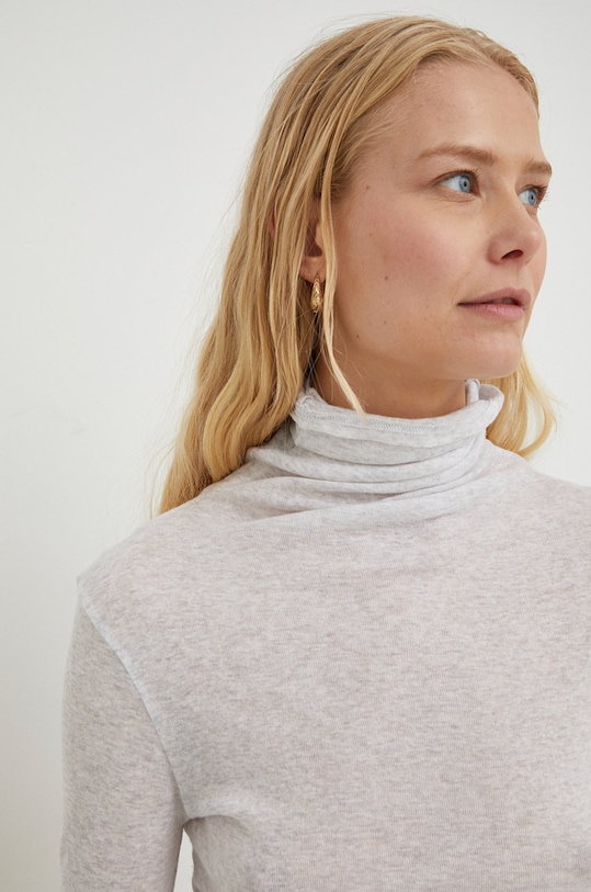 Бавовняний лонгслів American Vintage сірий MAS08