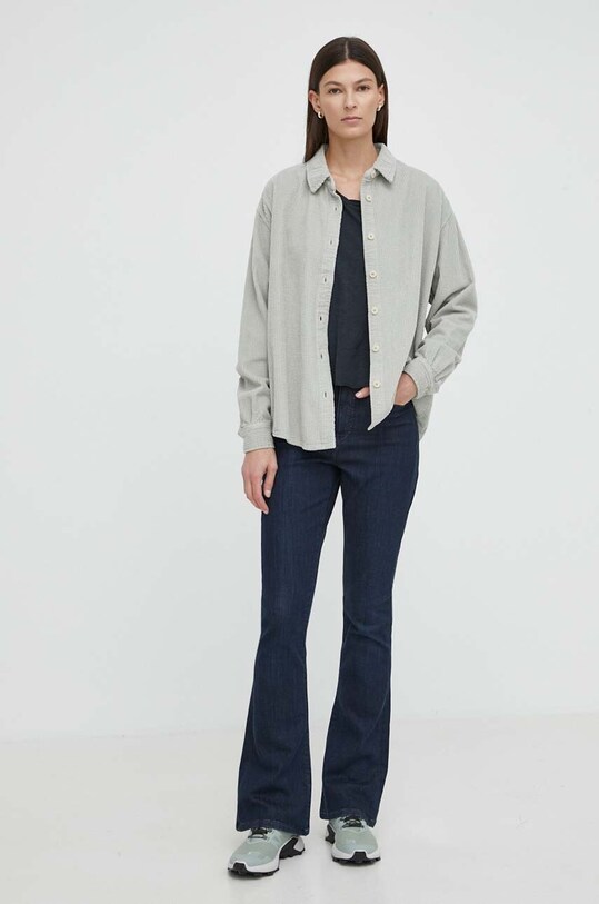 American Vintage longsleeve T-SHIRT ML COL V JAC52 granatowy AA00