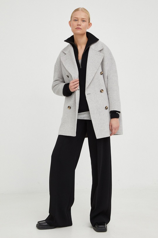 American Vintage longsleeve T-SHIRT ML COL V JAC52 szary AA00