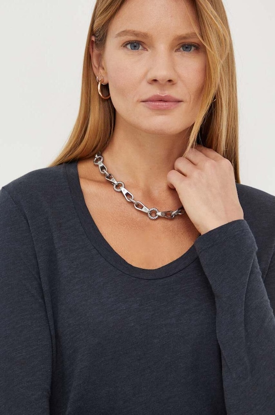 Лонгслів American Vintage темно-синій JAC49