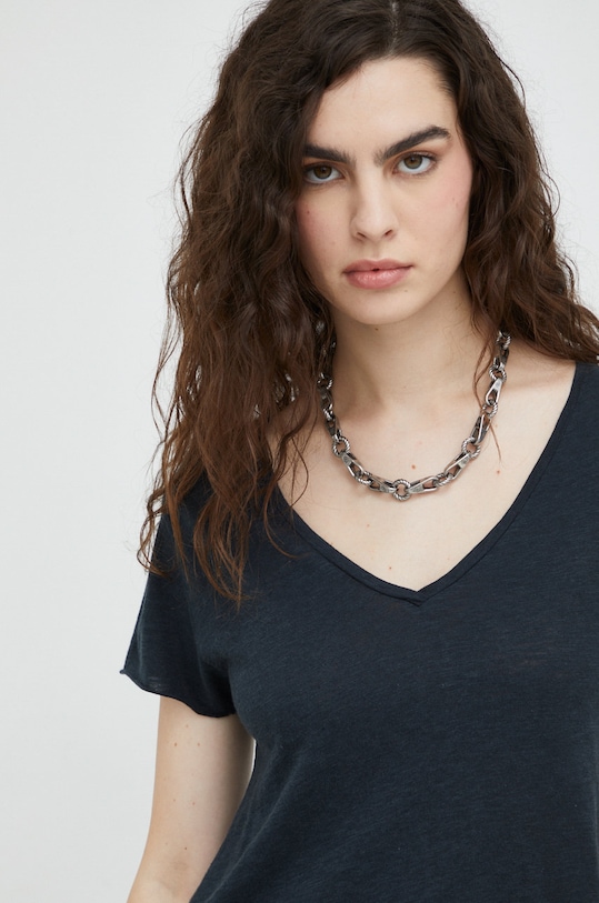 American Vintage t-shirt pozostałe granatowy JAC51