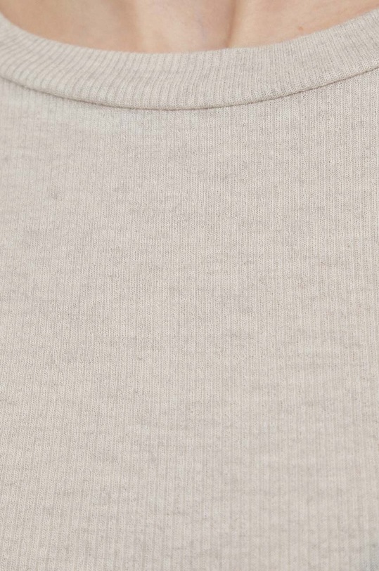 Bruuns Bazaar longsleeve z domieszką wełny BBW1071N beżowy