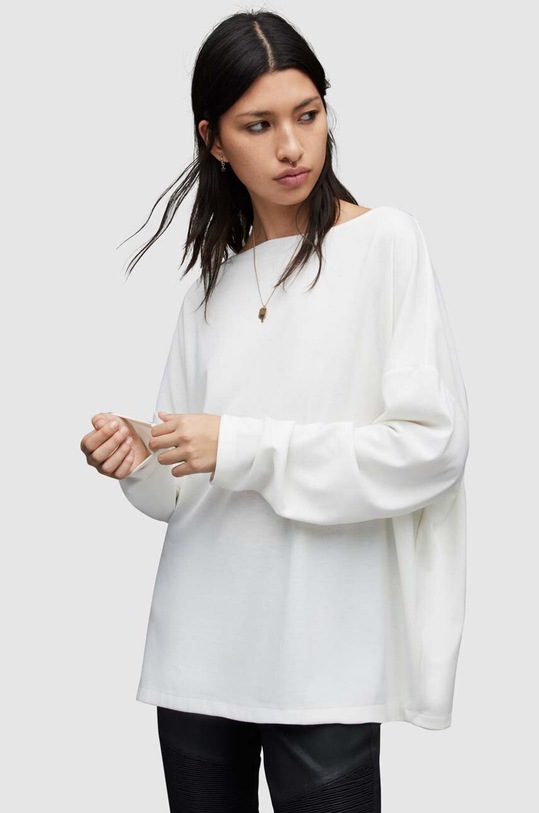 AllSaints longsleeve RITA TEE z elastanem beżowy WM020N