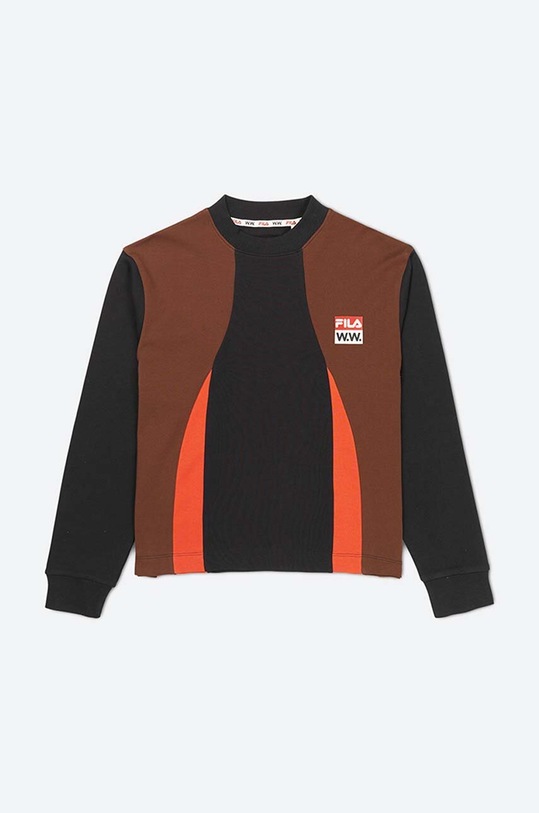Odzież Wood Wood longsleeve bawełniany x Fila 688377.B028 czarny
