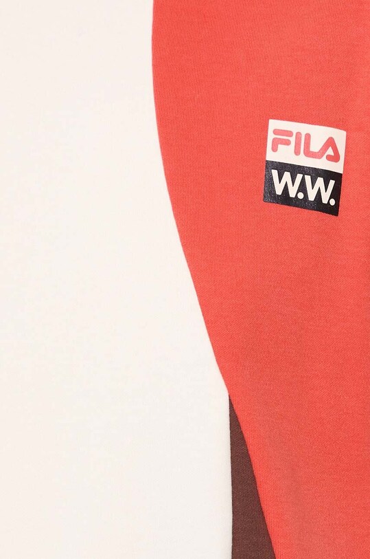 Bavlnené tričko s dlhým rukávom Wood Wood X Fila 688377.B029 béžová