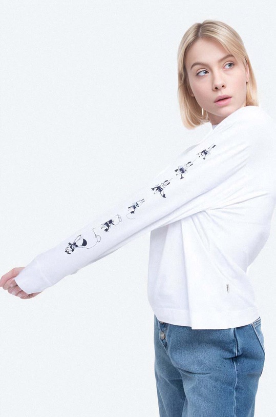 Wood Wood cotton longsleeve top Astrid 12021505.2434 white