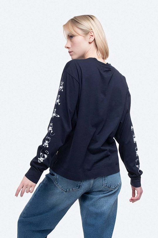 Abbigliamento Wood Wood top a maniche lunghe in cotone Astrid 12021505.2434 blu navy