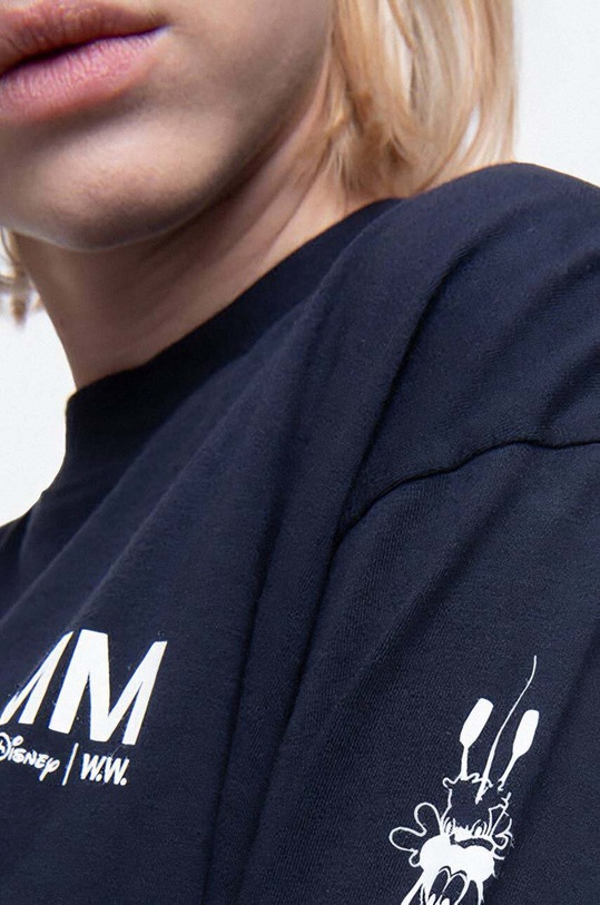 Wood Wood top a maniche lunghe in cotone Astrid 12021505.2434 blu navy