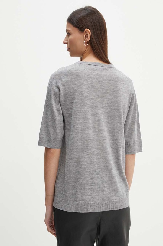 Μάλλινο μπλουζάκι Day Birger et Mikkelsen Carolina DAY100052 γκρί AA00