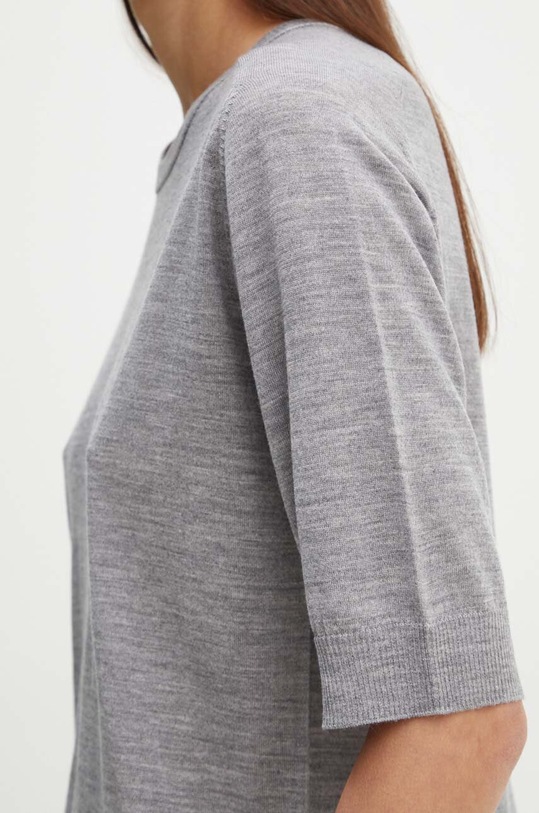 Μάλλινο μπλουζάκι Day Birger et Mikkelsen Carolina γκρί DAY100052