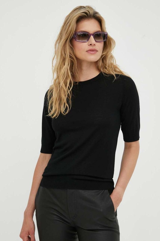 Вълнена тениска Day Birger et Mikkelsen Carolina черен DAY100052