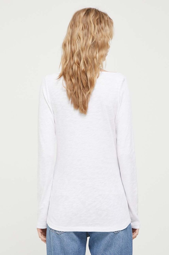 Odzież Marc O'Polo longsleeve bawełniany B01226152199 biały