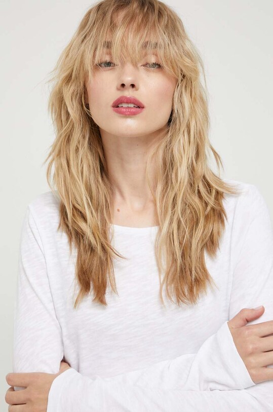 Marc O'Polo longsleeve bawełniany biały B01226152199