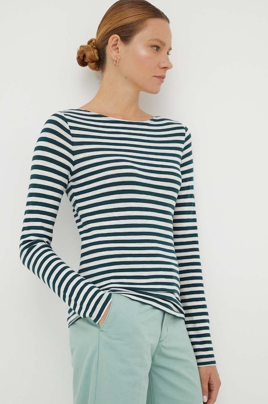Хлопковый лонгслив Marc O'Polo хлопок зелёный M08219652597