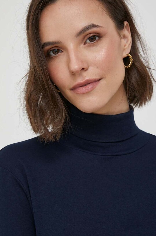 United Colors of Benetton longsleeve din bumbac bleumarin 3GA2E2224.016..