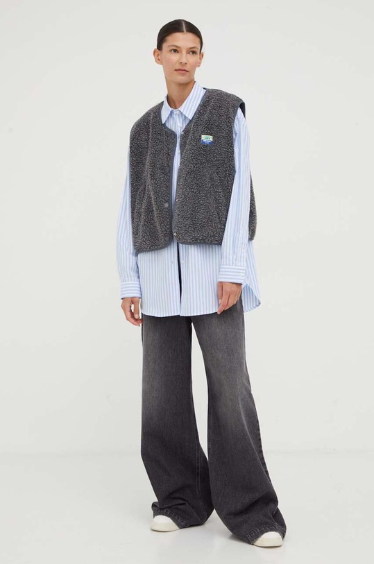 Samsoe Samsoe sweter wełniany DOUDO F00013571 szary AA00