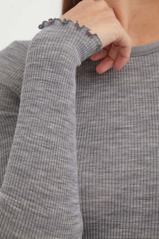 Samsoe Samsoe sweter wełniany DOUDO F00013571 szary