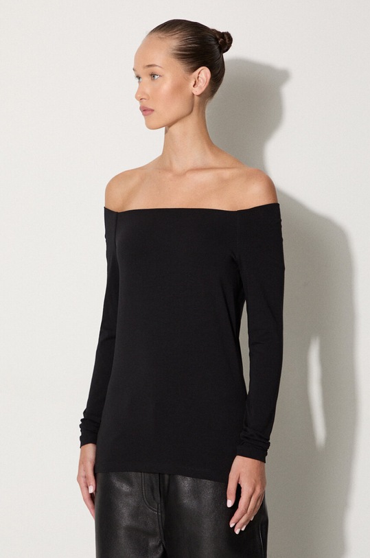 Oblečení Tričko s dlouhým rukávem Samsoe Samsoe NANA F00001550 černá